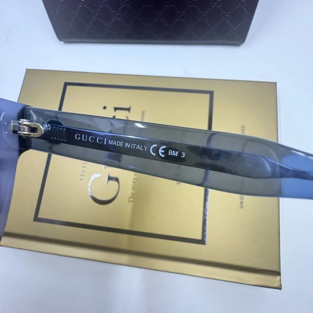 Gucci Black& Blue GUCCI Acetate Sunglasses - Picture 5 of 16